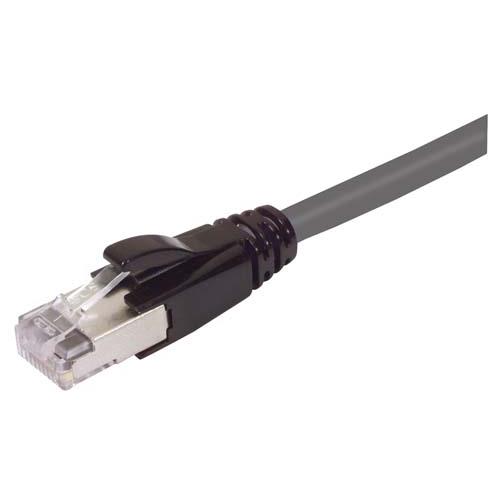 L-Com TRD, 3 ft Cat6a Cat6A Cable, Black, Grey, Aluminium/Polyester Foil Screened Polyvinyl Chloride Sheath