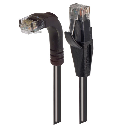 L-Com TRD Cat6 Cat6 Cable, Black Straight to Male RJ45 Male, Unshielded Polyvinyl Chloride Sheath