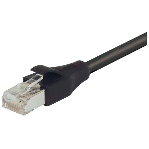 L-Com TRD, 5 ft Cat6 Cat6 Cable, Black Straight to Male RJ45 Male, Shielded Polyvinyl Chloride Sheath
