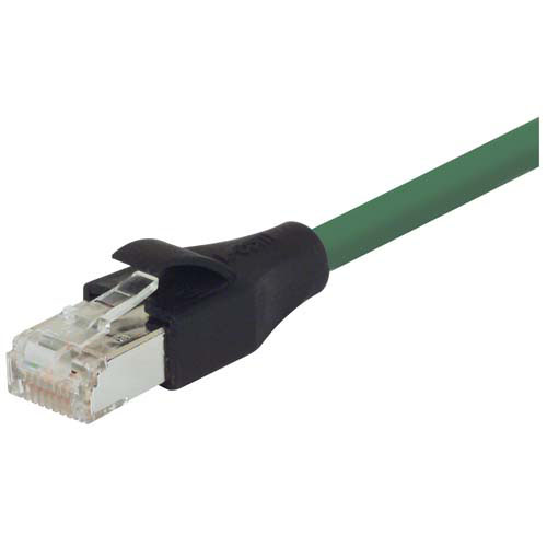 L-Com TRD, 15 ft Cat6 Cat6 Cable, Green Straight to Male RJ45 Male, Shielded Polyvinyl Chloride Sheath