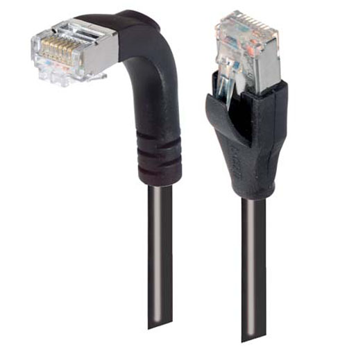 L-Com TRD, 1 ft Cat6 Cat6 Cable, Black Straight to Male RJ45 Male, Shielded Low Smoke Zero Halogen Sheath