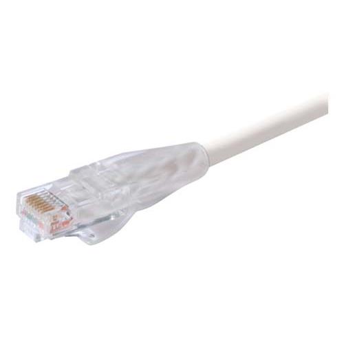 L-Com TRD, 14 ft Cat5e Cat5E Cable, White Straight to Male RJ45 Male, Unshielded Polyvinyl Chloride Sheath
