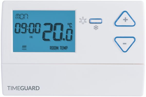 trt035n Timeguard Programastat Plus NC/NO Thermostat, 3 A, 230V ac, 40 °C, 0 °C