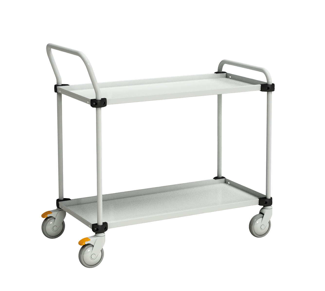 Treston 2 Steel 4 Swivel Castor Trolley, 430 mm, 150 kg Load, 800 mm