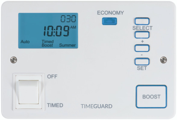 trtd7n Timeguard Programastat Plus DPDT Thermostat, 13 A, 230V ac, 40 °C, 0 °C