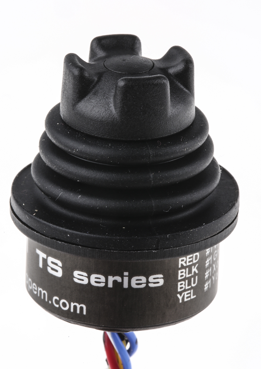 APEM 2-Axis Joystick Castle Hall Effect, IP68, IP69K, 5 V dc