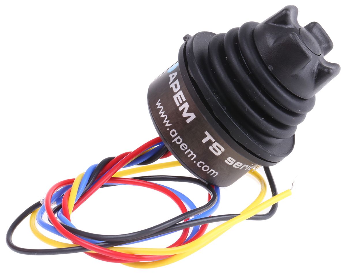 APEM 1-Axis Joystick Castle Hall Effect, IP69K, IP68, 5 V dc
