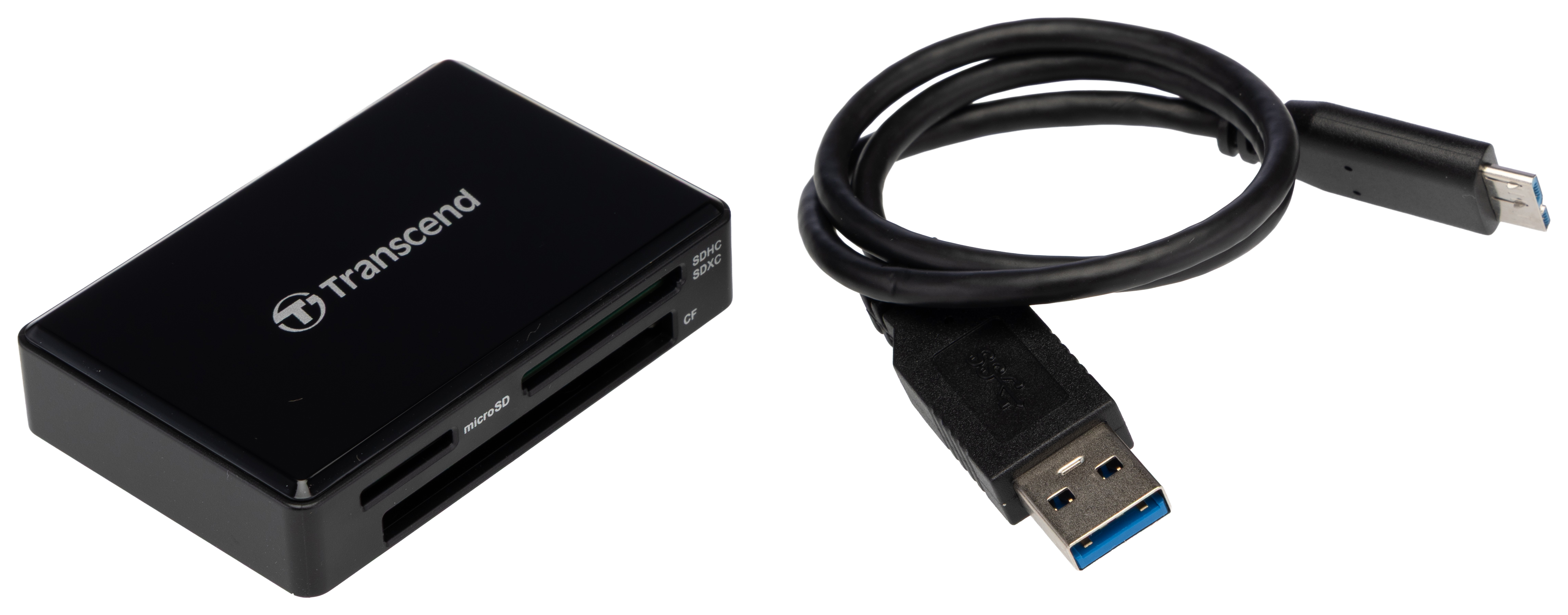 Transcend Memory Card Reader USB 3.1 MicroSD, SD, MMC, Compact Flash