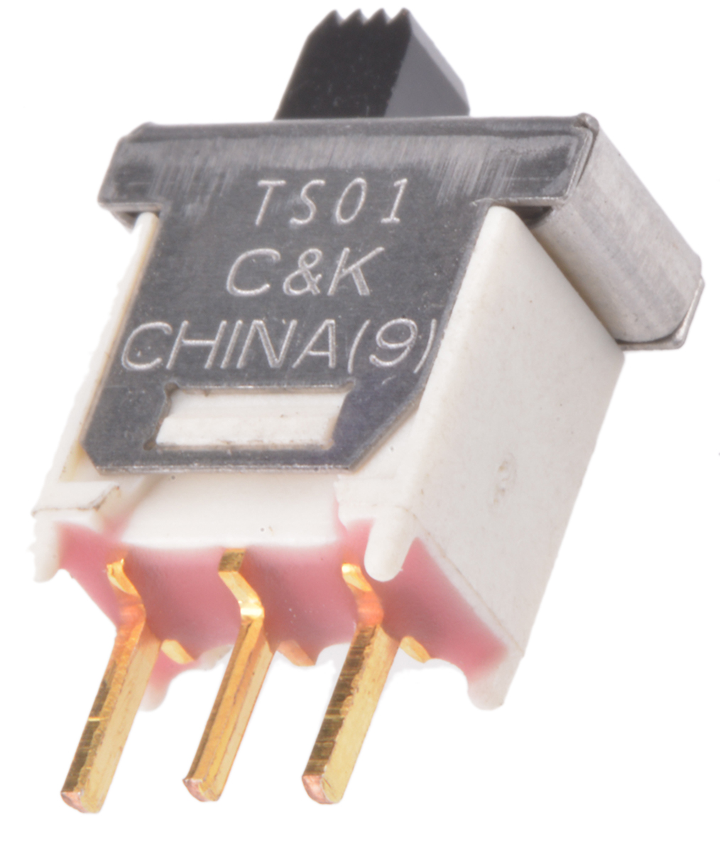 ts01cbe C & K Through Hole Slide Switch SPDT Latching 400 (20 V) mA Nylon