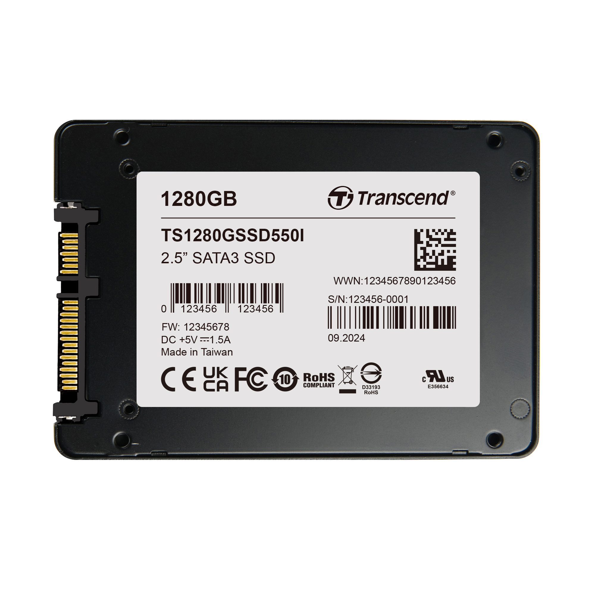Transcend 2.5 in 1280 GB Internal SSD