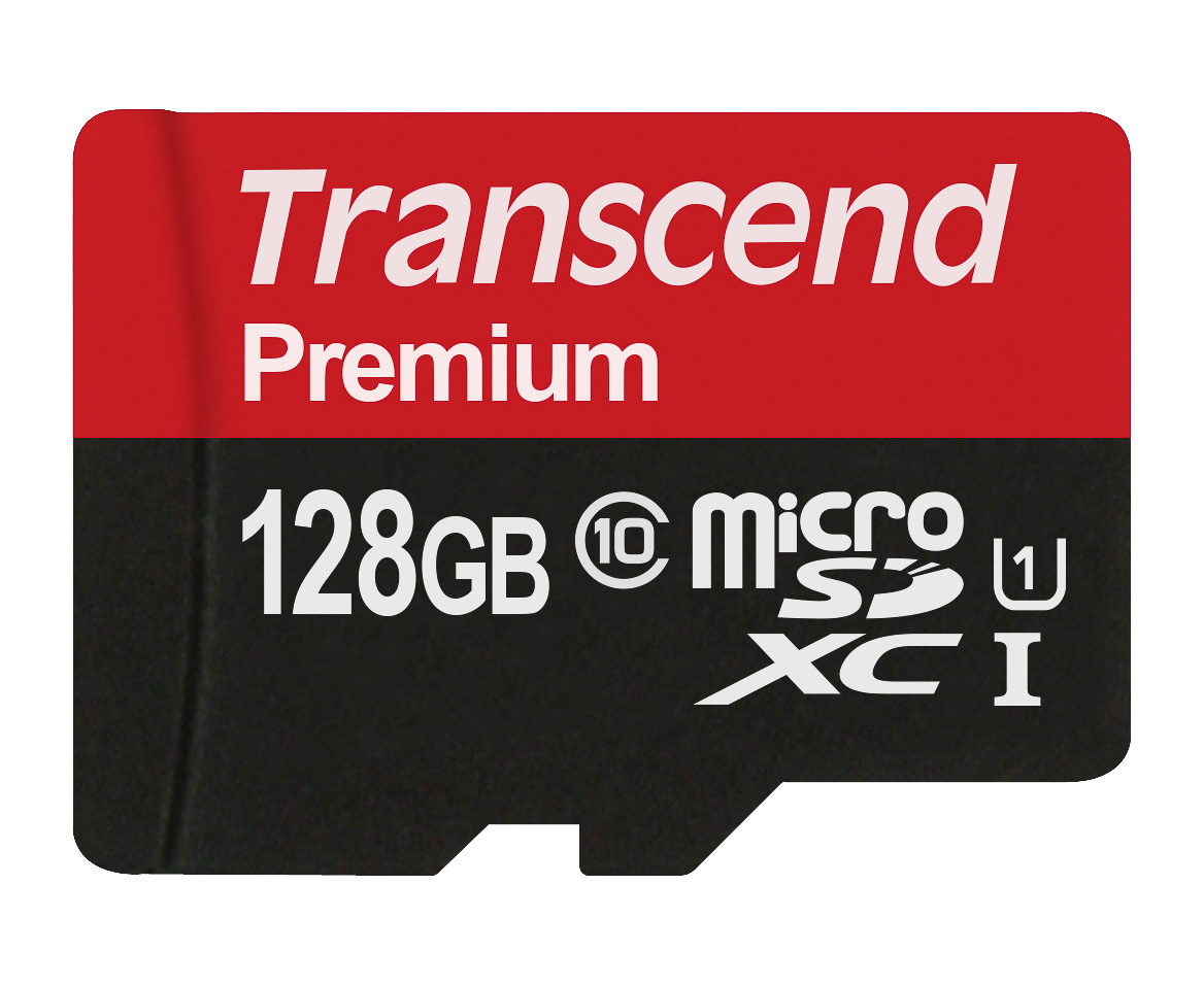 Transcend 128 GB MicroSDXC microSD, UHS 1 U1, Class 10