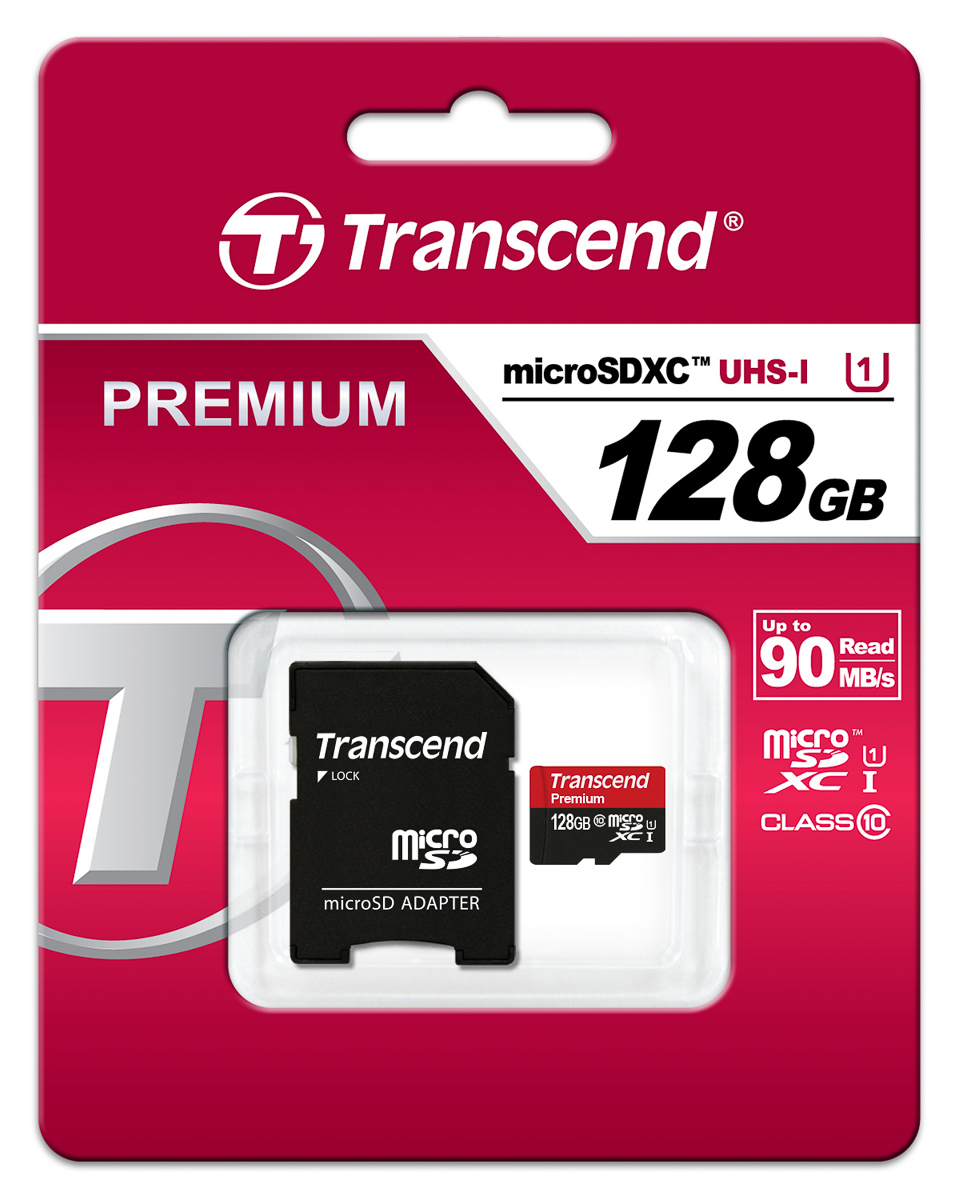 ts128gusdu1 Transcend 128 GB MicroSDXC microSD, UHS 1 U1, Class 10