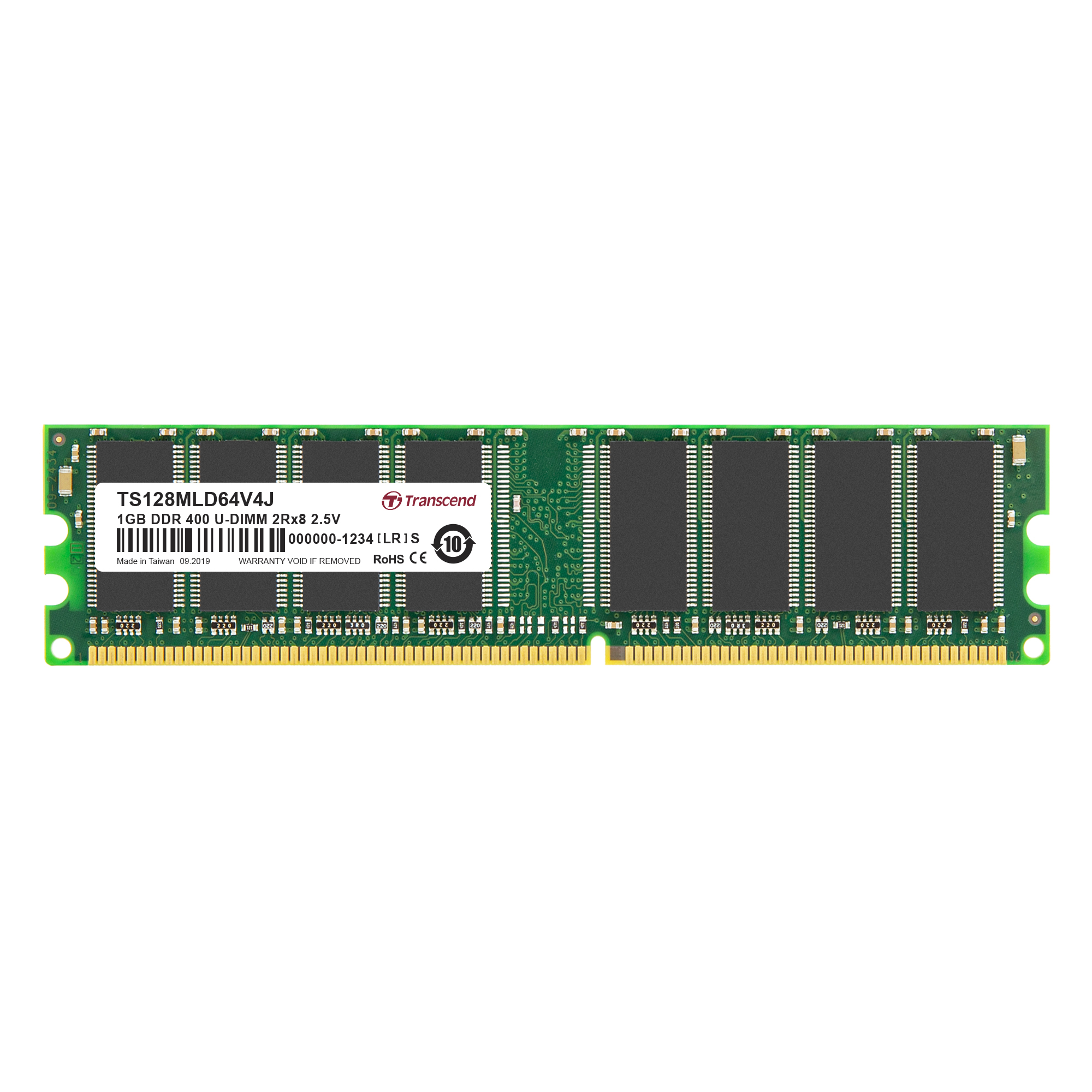 Transcend 128 GB DDR Desktop RAM 400 Mbit/s, UDIMM, 2.6V