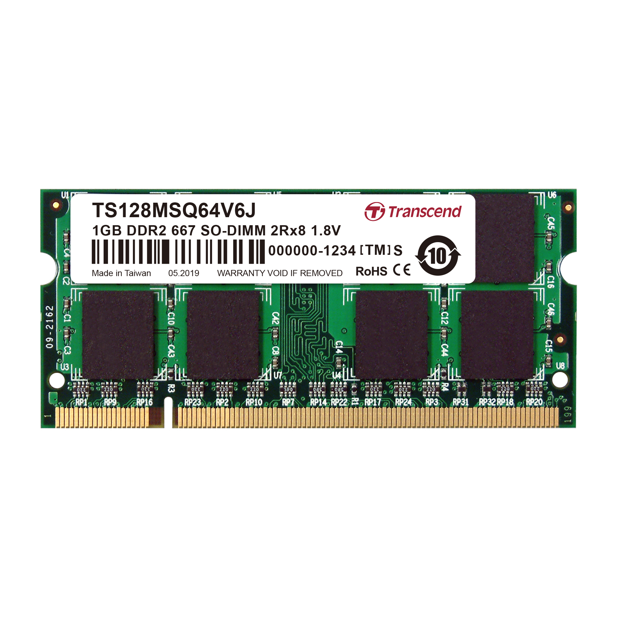 Transcend 4 GB DDR2 Desktop RAM 667 Mbit/s, SODIMM, 1.8V