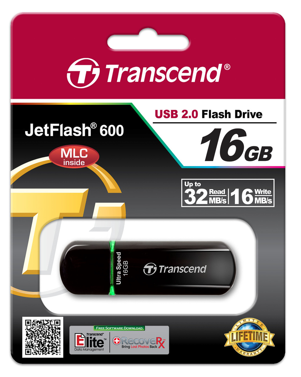 ts16gjf600 Transcend JetFlash 600 16 GB USB 2.0 USB Stick