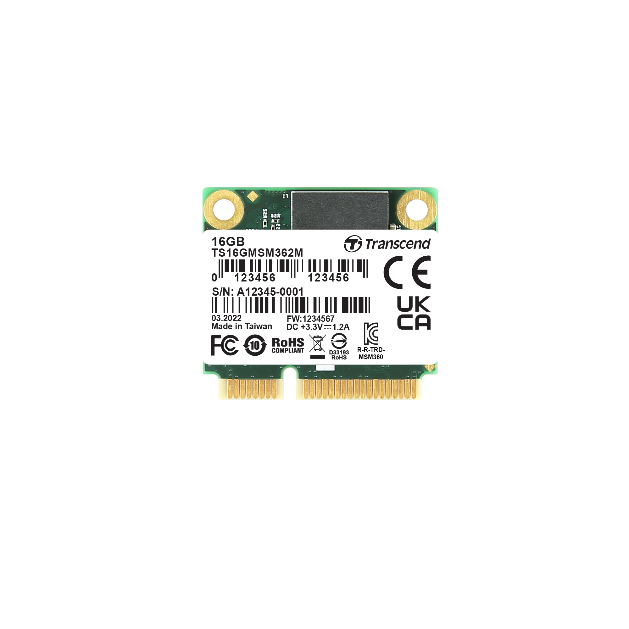 Transcend MSM362M mSATA mini 128 GB Internal SSD