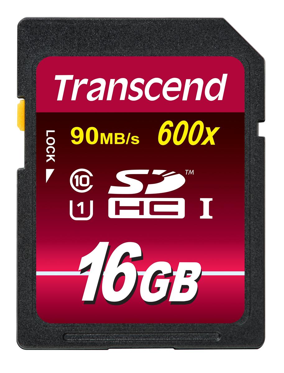 Transcend 16 GB SDHC SD Card, UHS 1 U1, Class 10