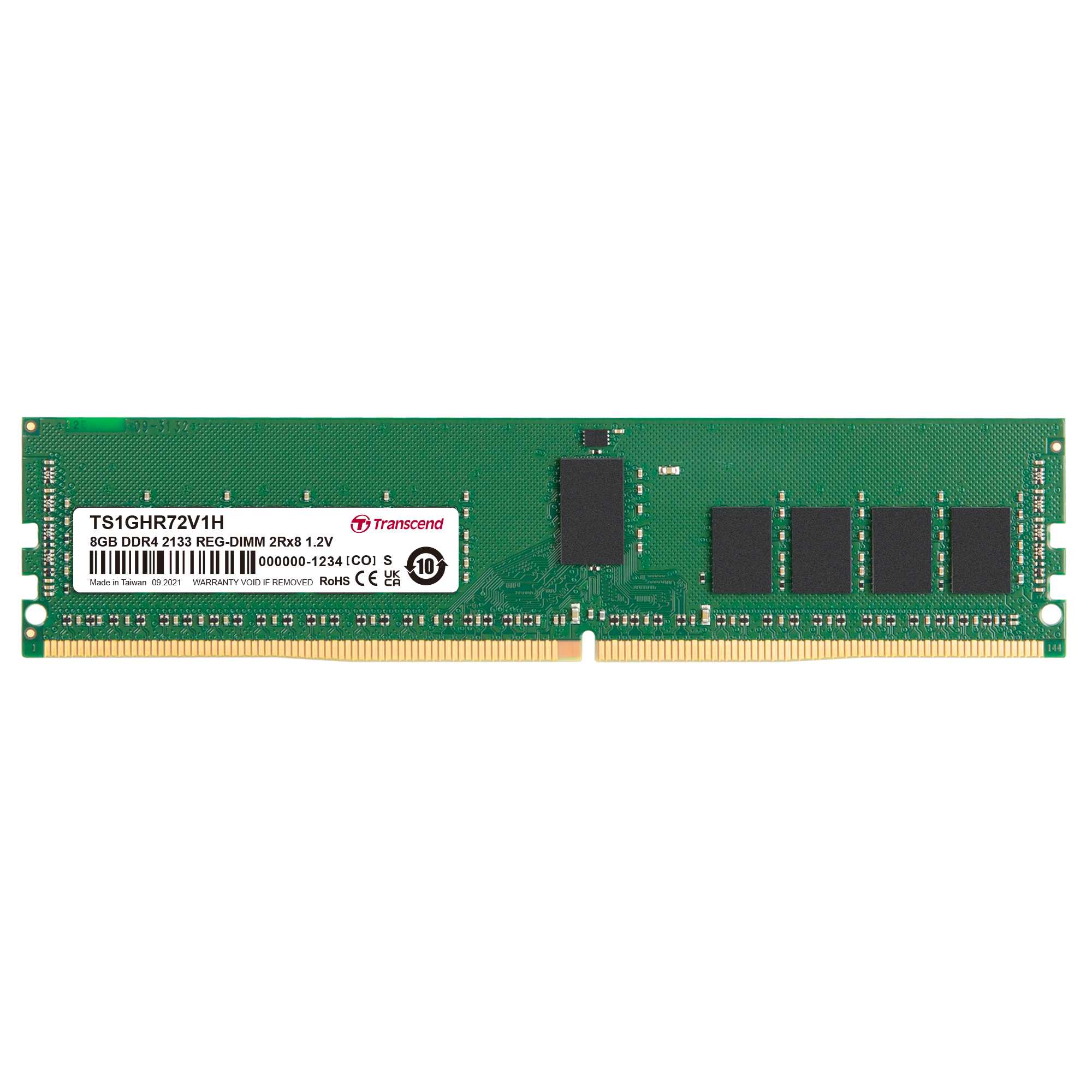 Transcend 8 GB DDR4 Server RAM 2133 Mbit/s, RDIMM, 1.2V
