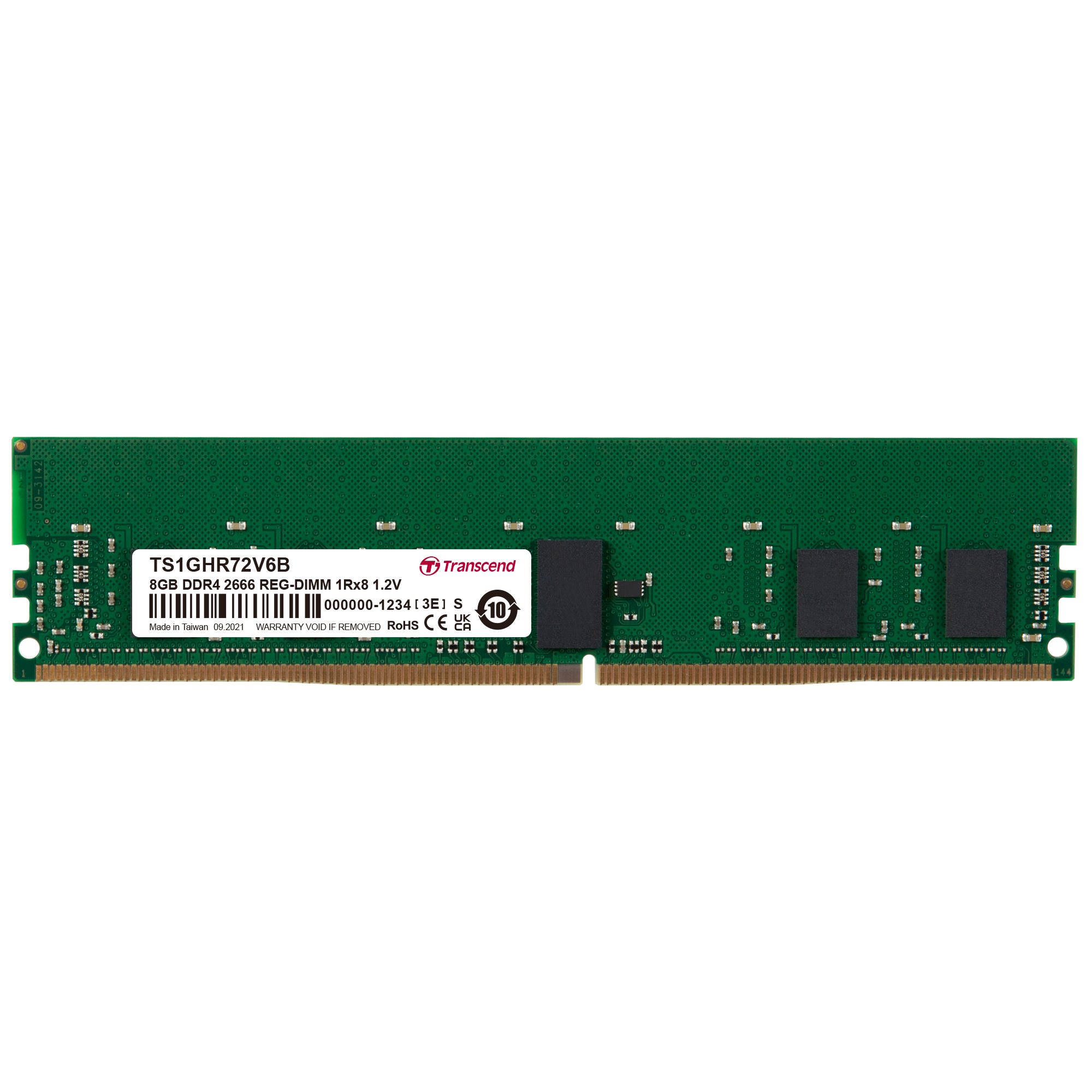 Transcend 8 GB DDR4 Server RAM 2666 Mbit/s, RDIMM, 1.2V