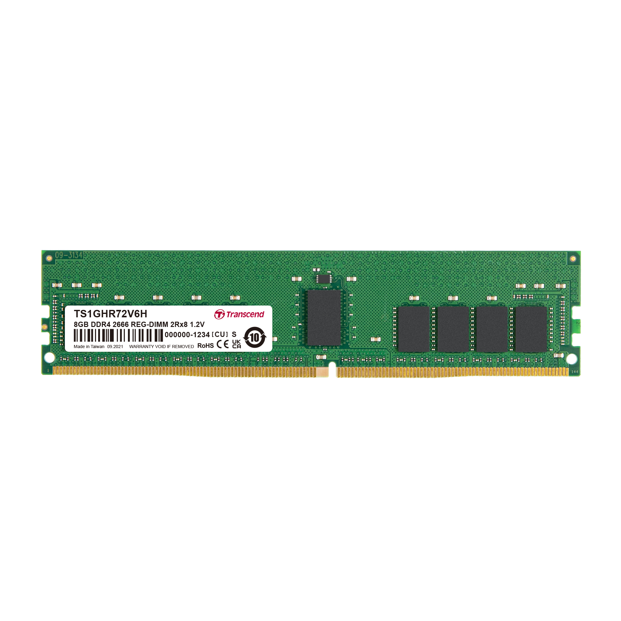 Transcend 8 GB DDR4 Server RAM 2666 Mbit/s, RDIMM, 1.2V