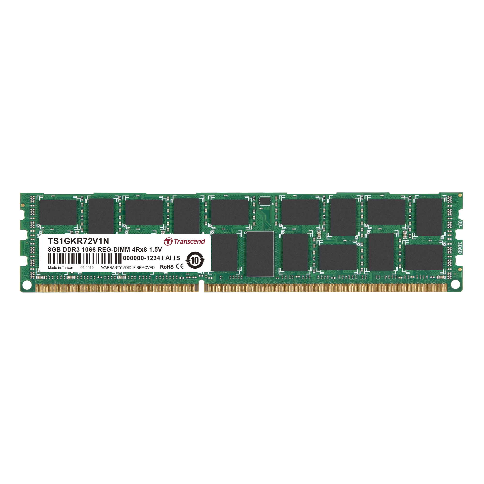 Transcend 8 GB DDR3 Server RAM 1066 Mbit/s, RDIMM, 1.5V