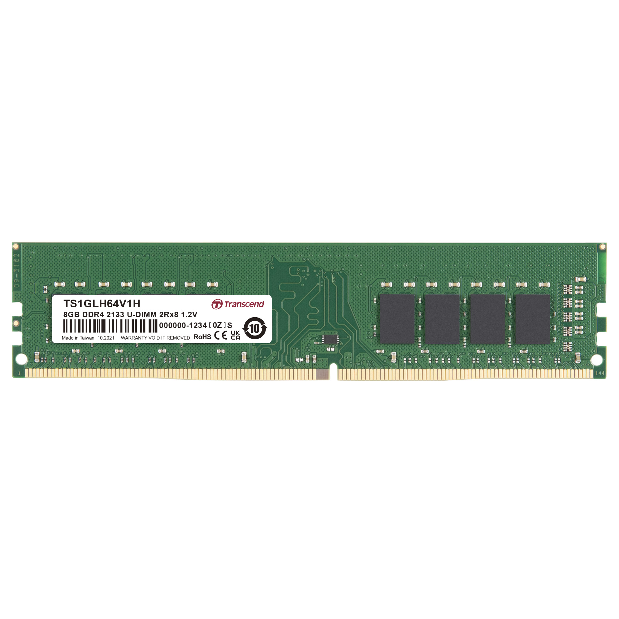 Transcend 8 GB DDR4 Desktop RAM 2133 Mbit/s, UDIMM, 1.2V
