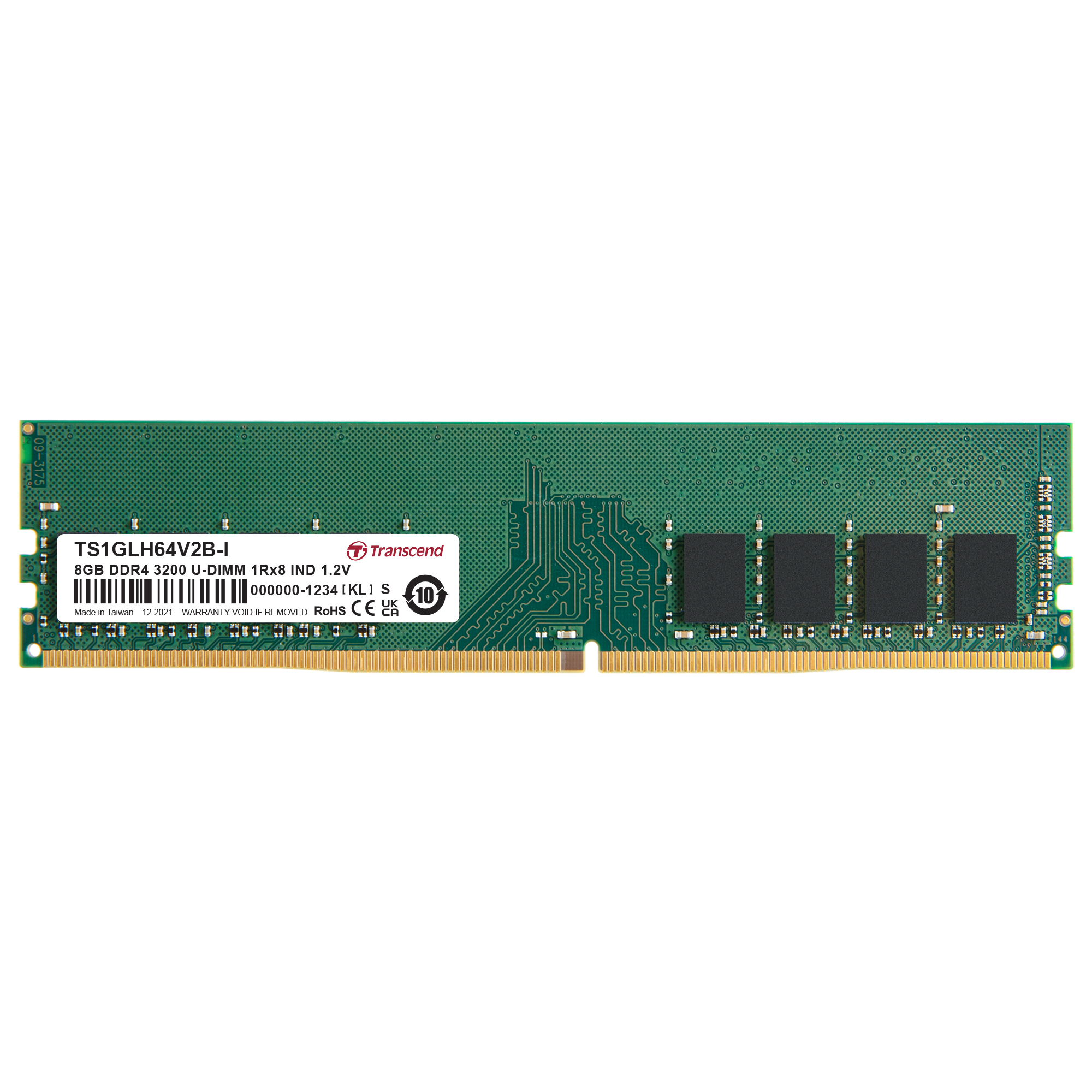 Transcend 8 GB DDR4 RAM 3200 Mbit/s, UDIMM, 1.2V
