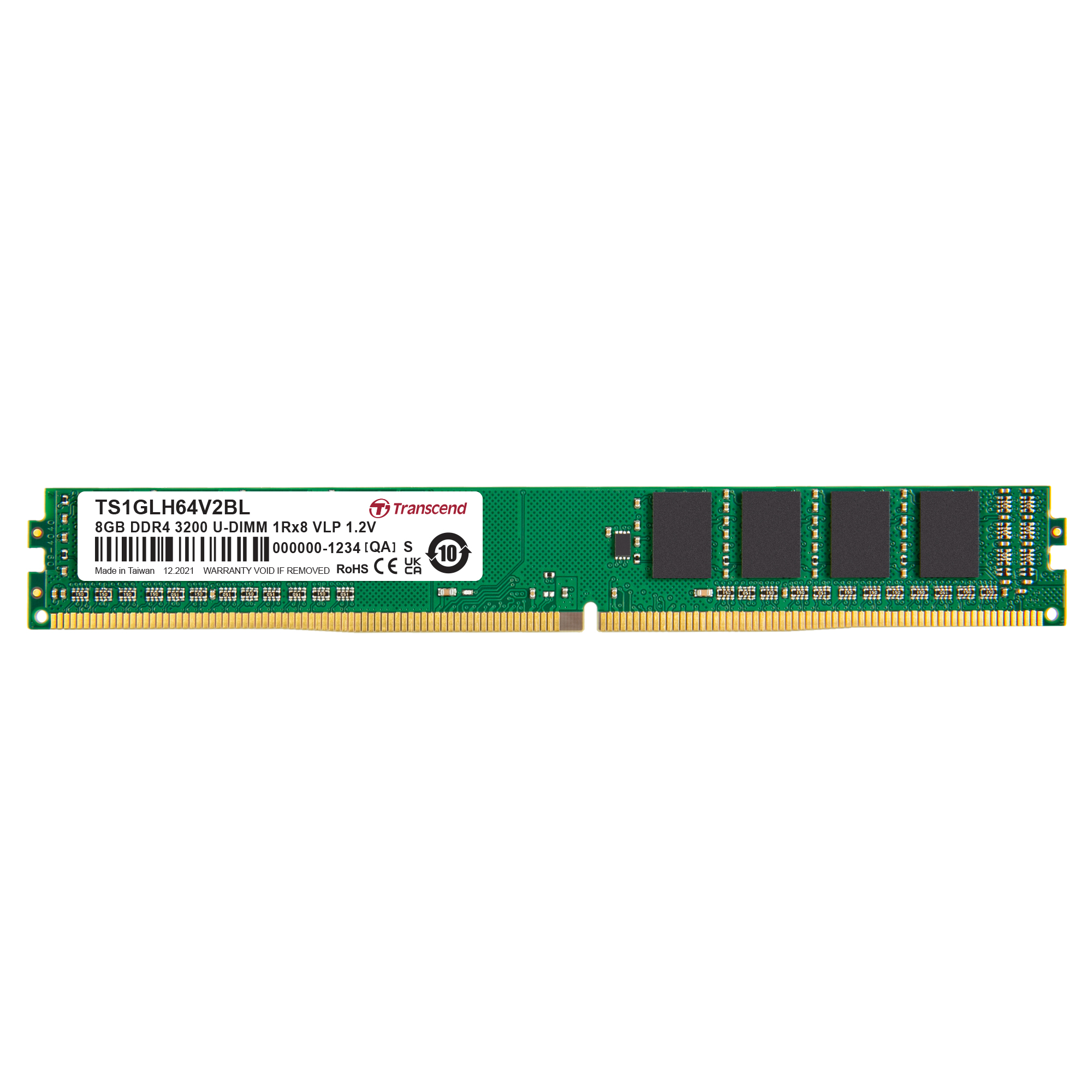 Transcend 8 GB DDR4 Server RAM 3200 Mbit/s, UDIMM, 1.2V