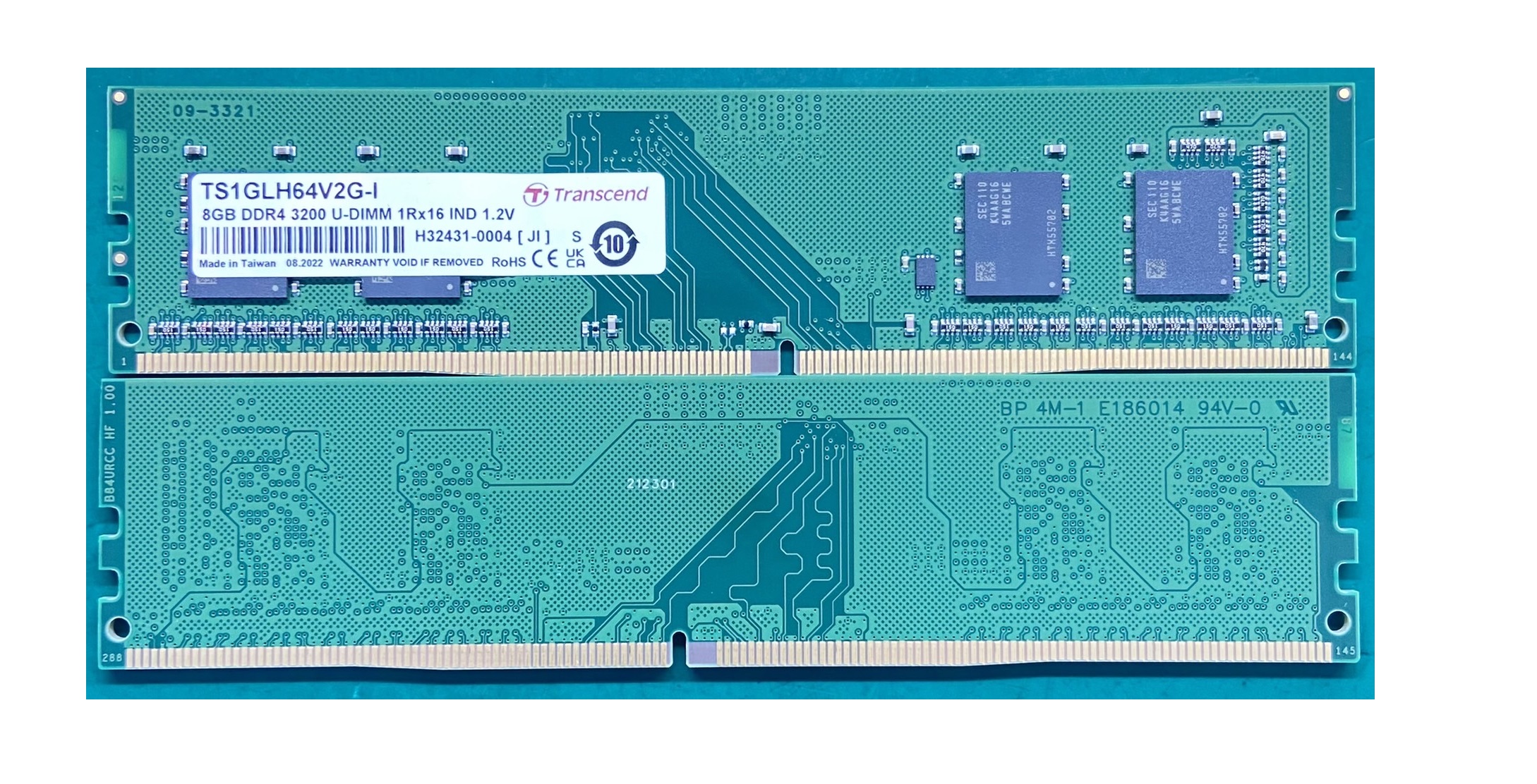 Transcend 64 GB DDR4 RAM 3200 Mbit/s, UDIMM, 1.2V