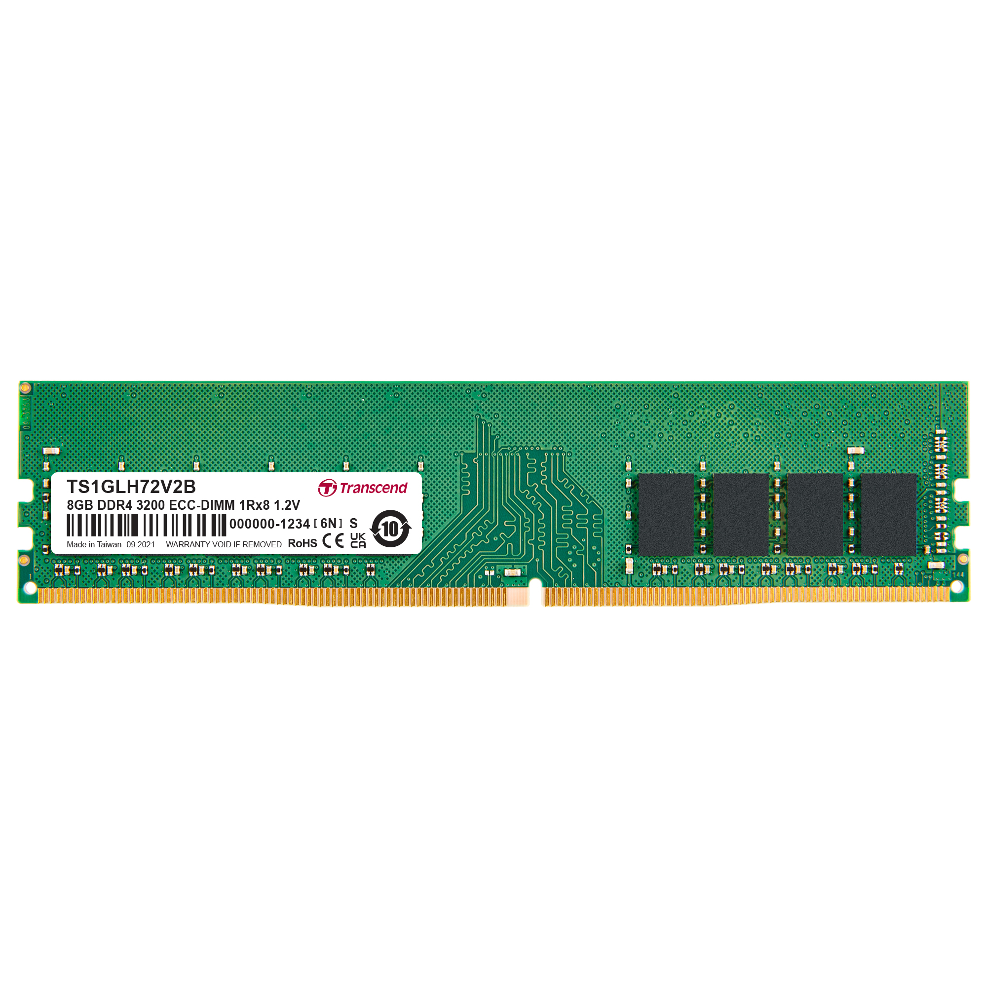 Transcend 8 GB DDR4 Desktop RAM 3200 Mbit/s, DIMM, 1.2V