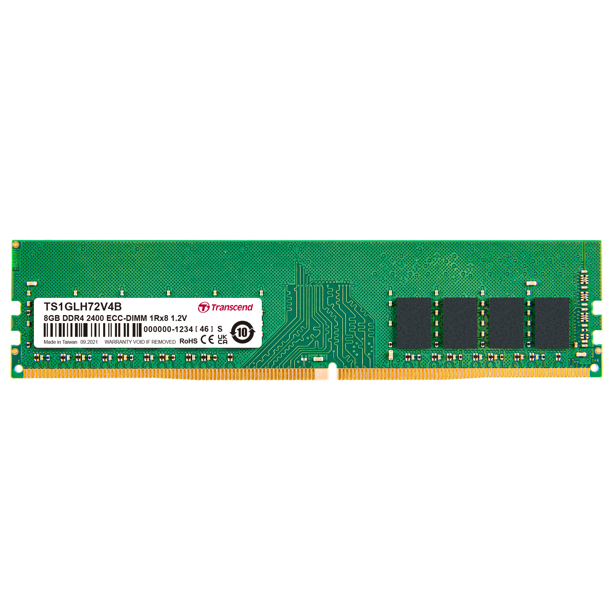 Transcend 8 GB DDR4 Desktop RAM 2400 Mbit/s, DIMM, 1.2V