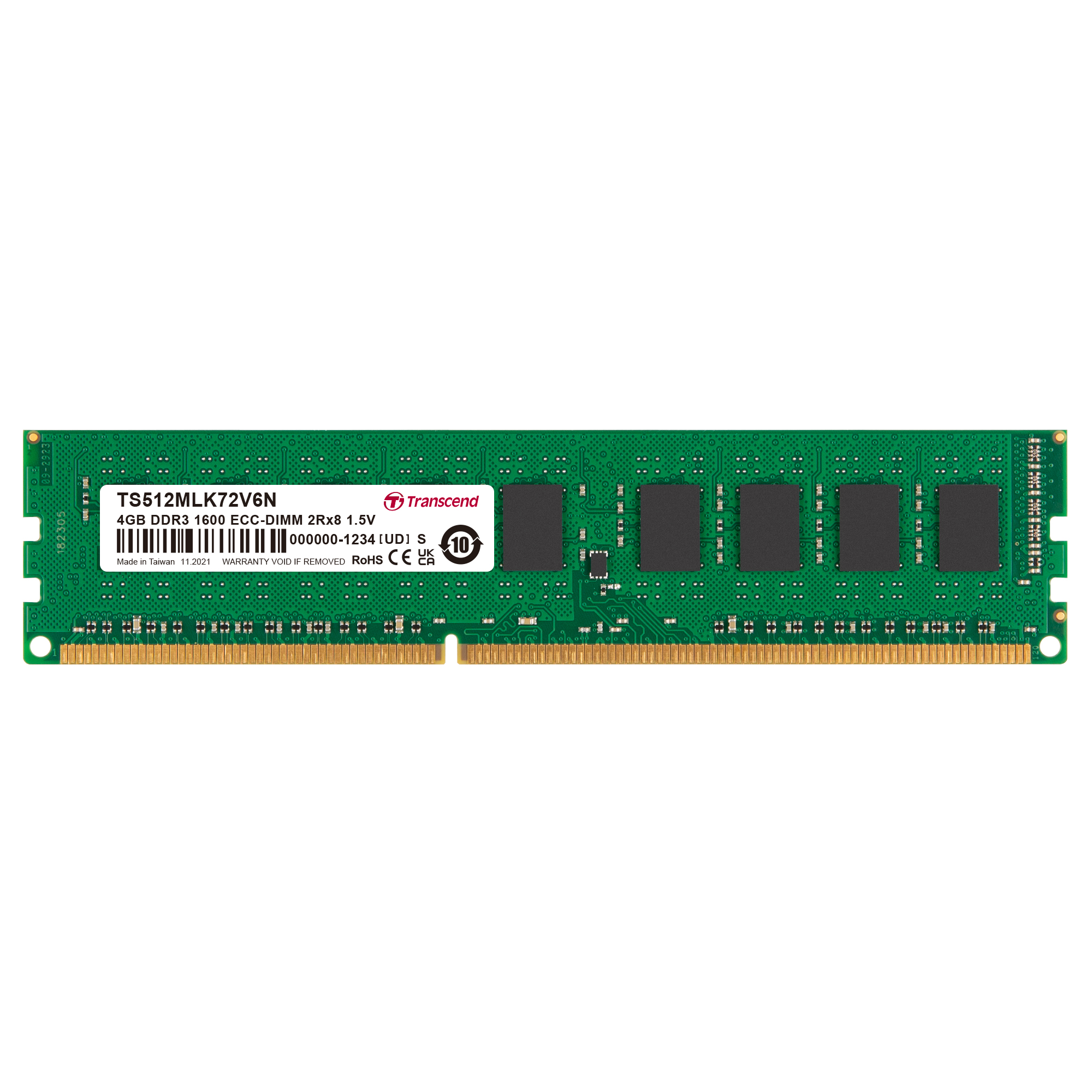 Transcend 16 GB DDR3 Desktop RAM 1600 Mbit/s, DIMM, 1.5V