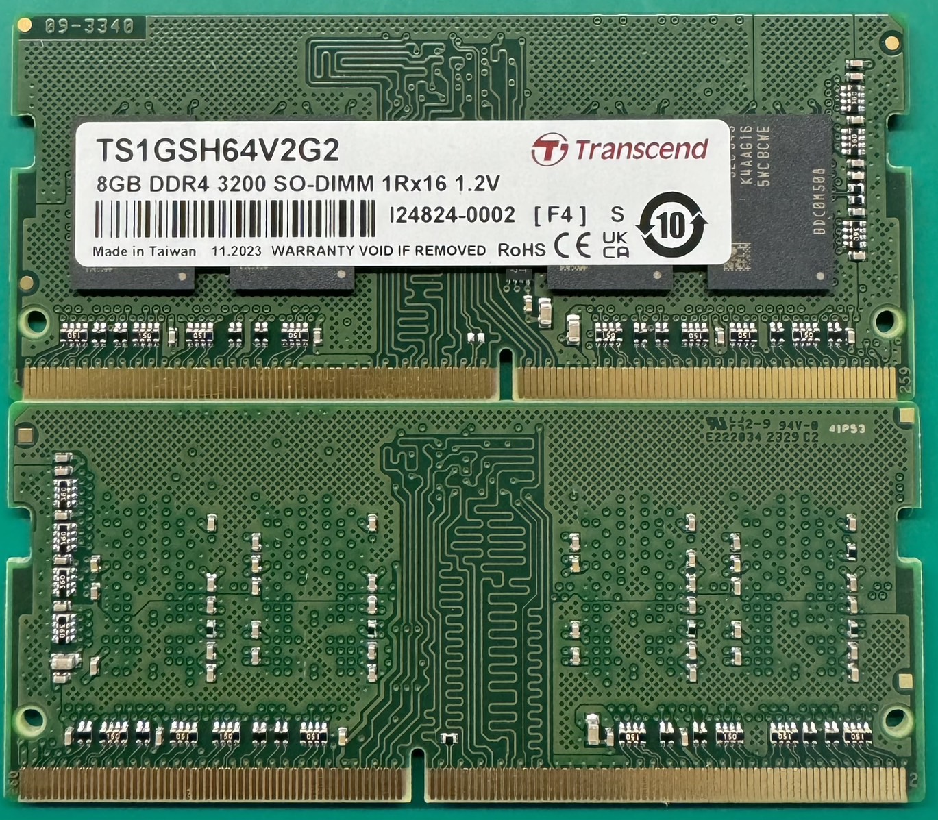 Transcend 8 GB DDR4 Desktop RAM 3200 Mbit/s, SODIMM, 1.2V