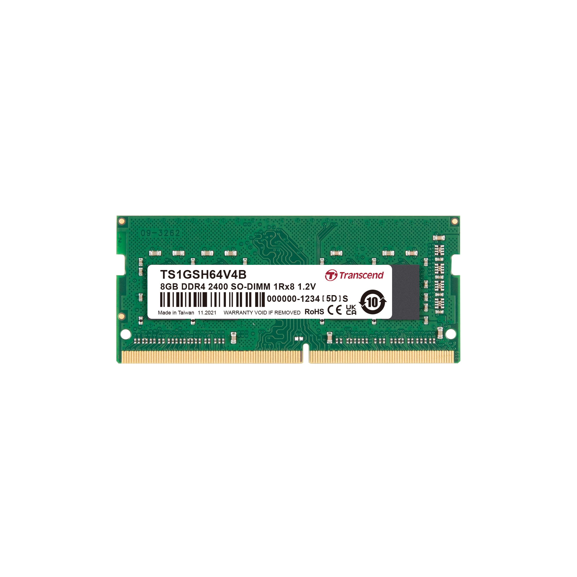 Transcend 16 GB DDR4 Desktop RAM 2400 Mbit/s, SODIMM, 1.2V