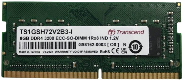 Transcend 8 GB DDR4 RAM 3200 Mbit/s, SODIMM, 1.2V