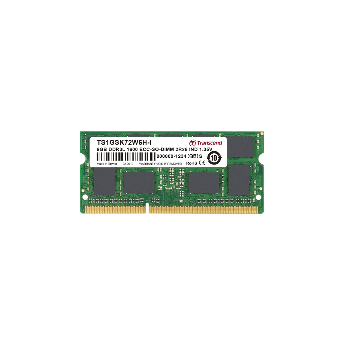Transcend 8 GB DDR3L RAM 1600 Mbit/s, SODIMM, 1.35V
