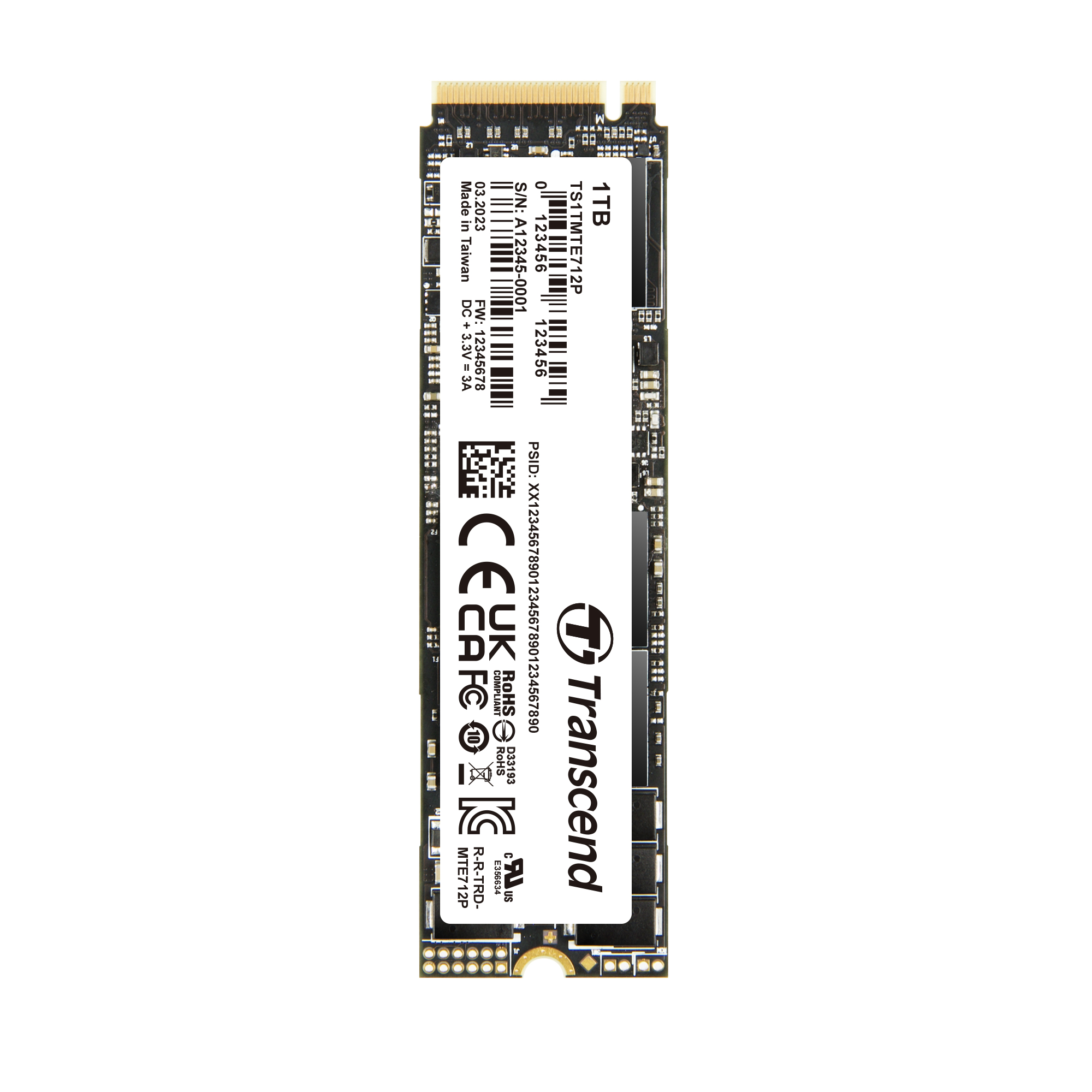 Transcend TS1TMTE712P 2280-D5-M 1 TB Internal SSD