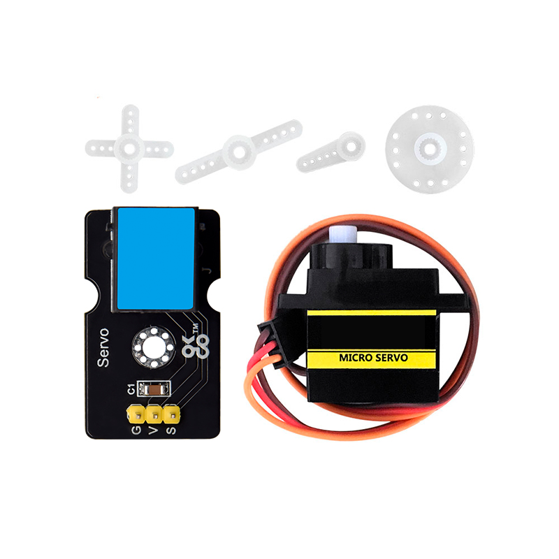 Okdo Servo Interface Expansion Module with Servo for Servo Module and Servo for Micro:bit and Arduino