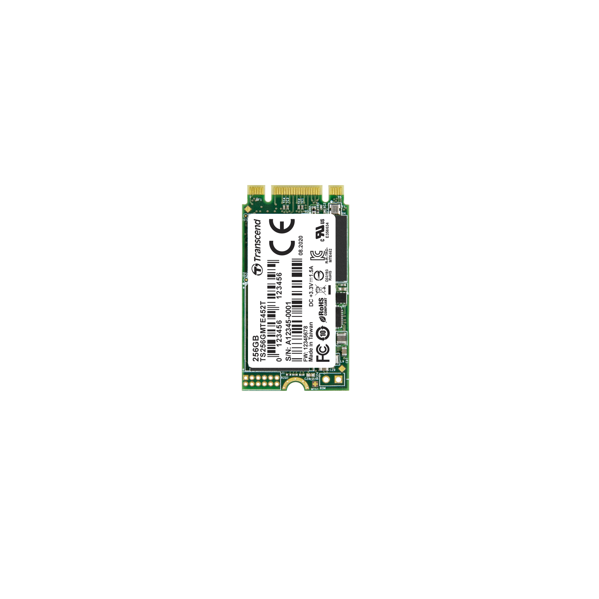 Transcend TS256GMTE452T M.2 (2242-D2-B-M) 128 GB Internal SSD