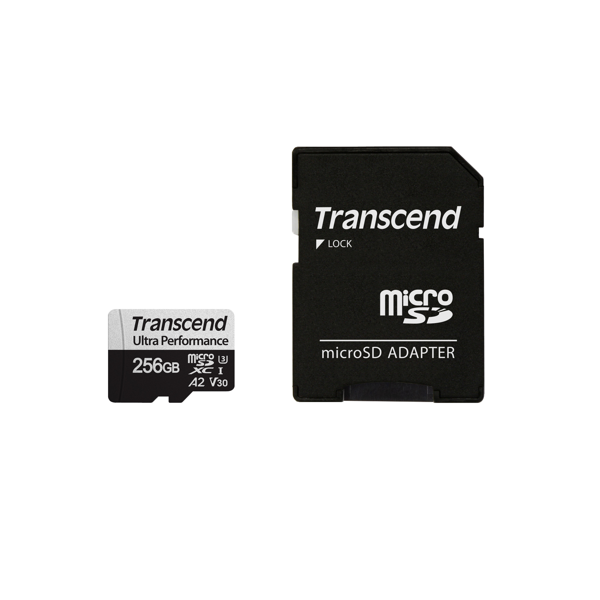 Transcend 256 GB MicroSDXC microSD, A2, UHS I U3, Class 10