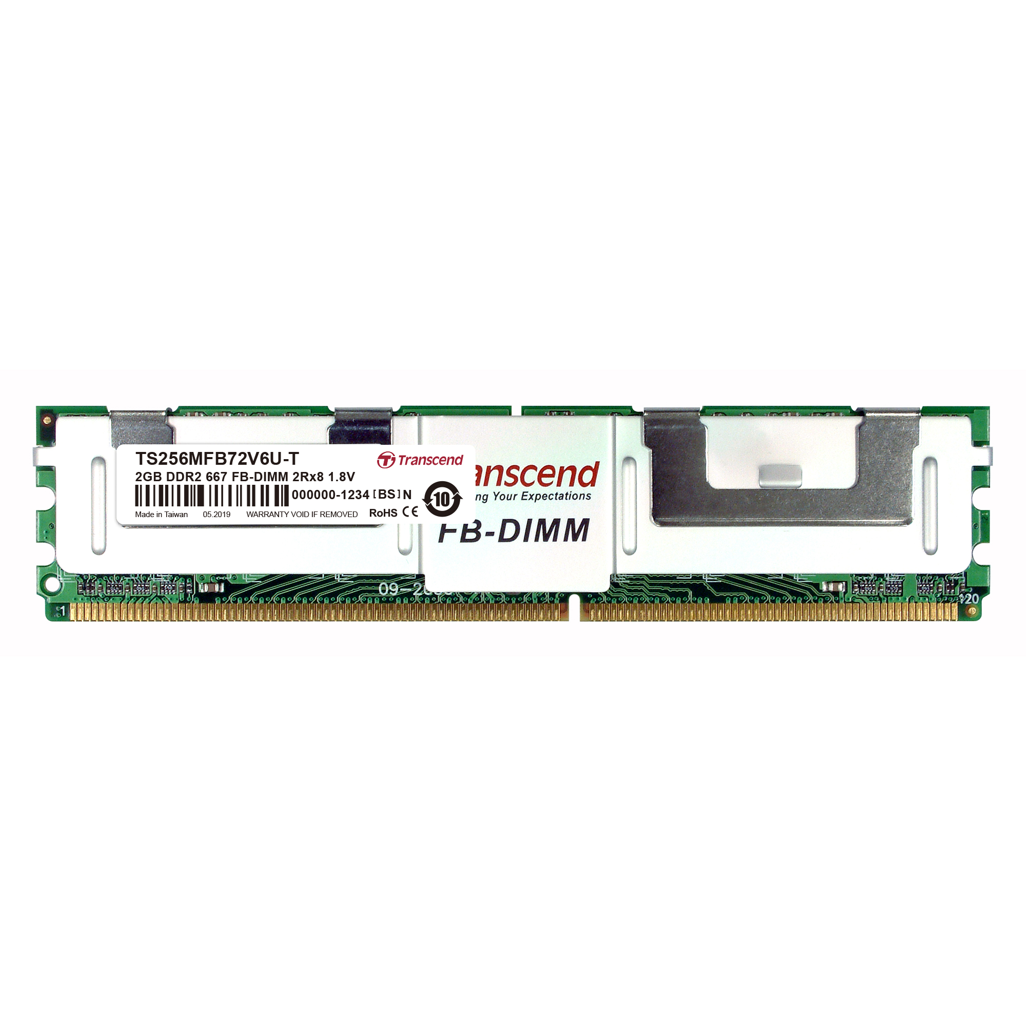 Transcend DDR2 Server RAM 667 Mbit/s, DIMM, 1.8V