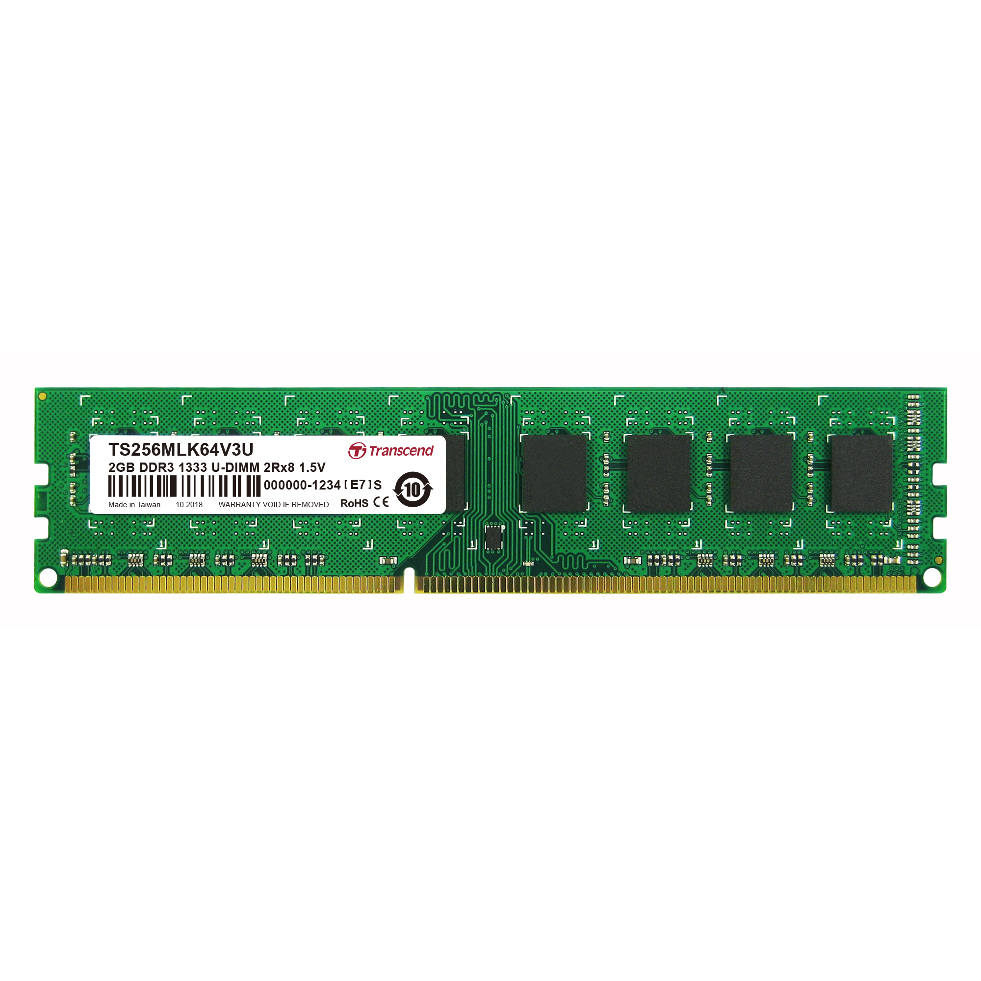Transcend 16 GB DDR3 Desktop RAM 1333 Mbit/s, UDIMM, 1.5V