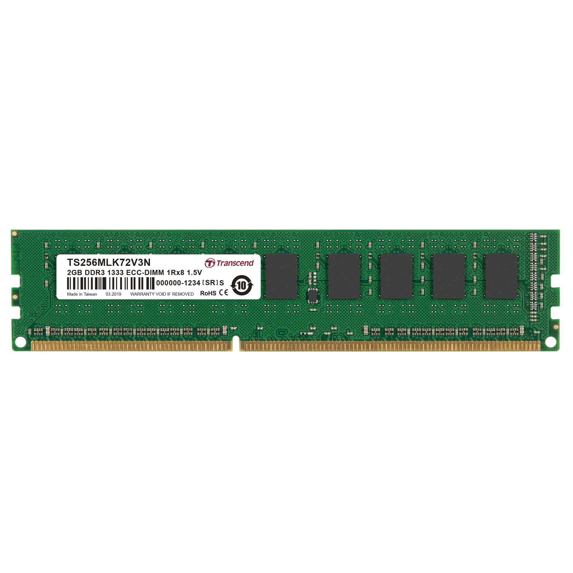 Transcend 16 GB DDR3 Server RAM 1333 Mbit/s, DIMM, 1.5V