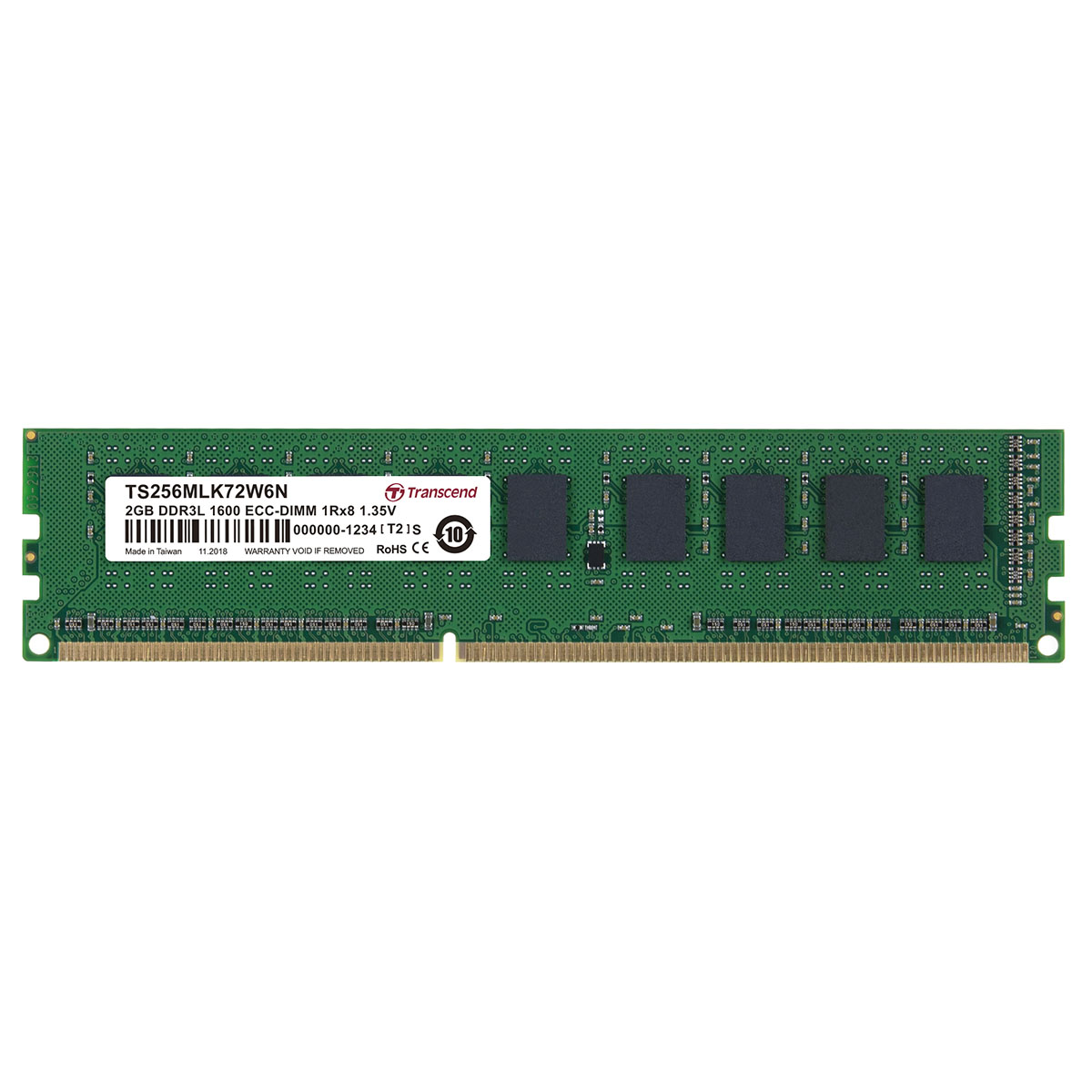 Transcend 2 GB DDR3L Desktop RAM 1600 Mbit/s, UDIMM, 1.35V
