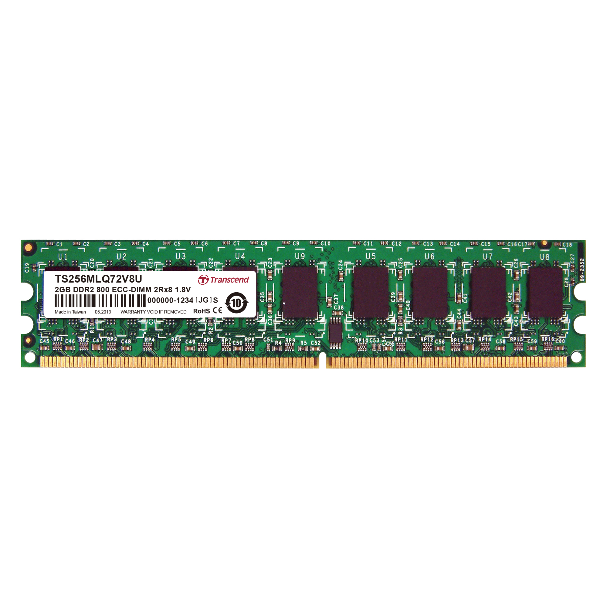 Transcend 2 GB DDR2 Desktop RAM 800 Mbit/s, DIMM, 1.8V