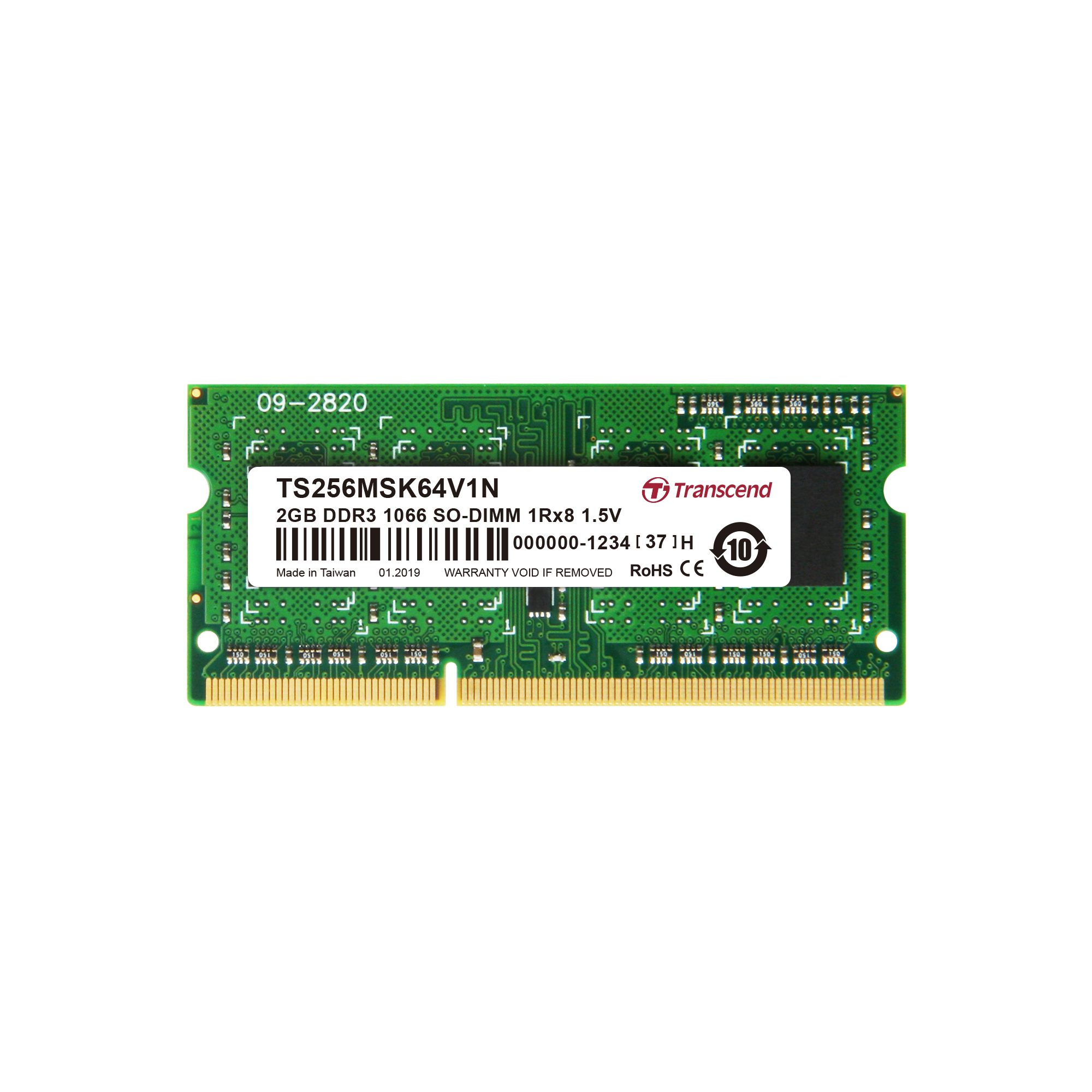 Transcend 16 GB DDR3 Desktop RAM 1066 Mbit/s, SODIMM, 1.5V