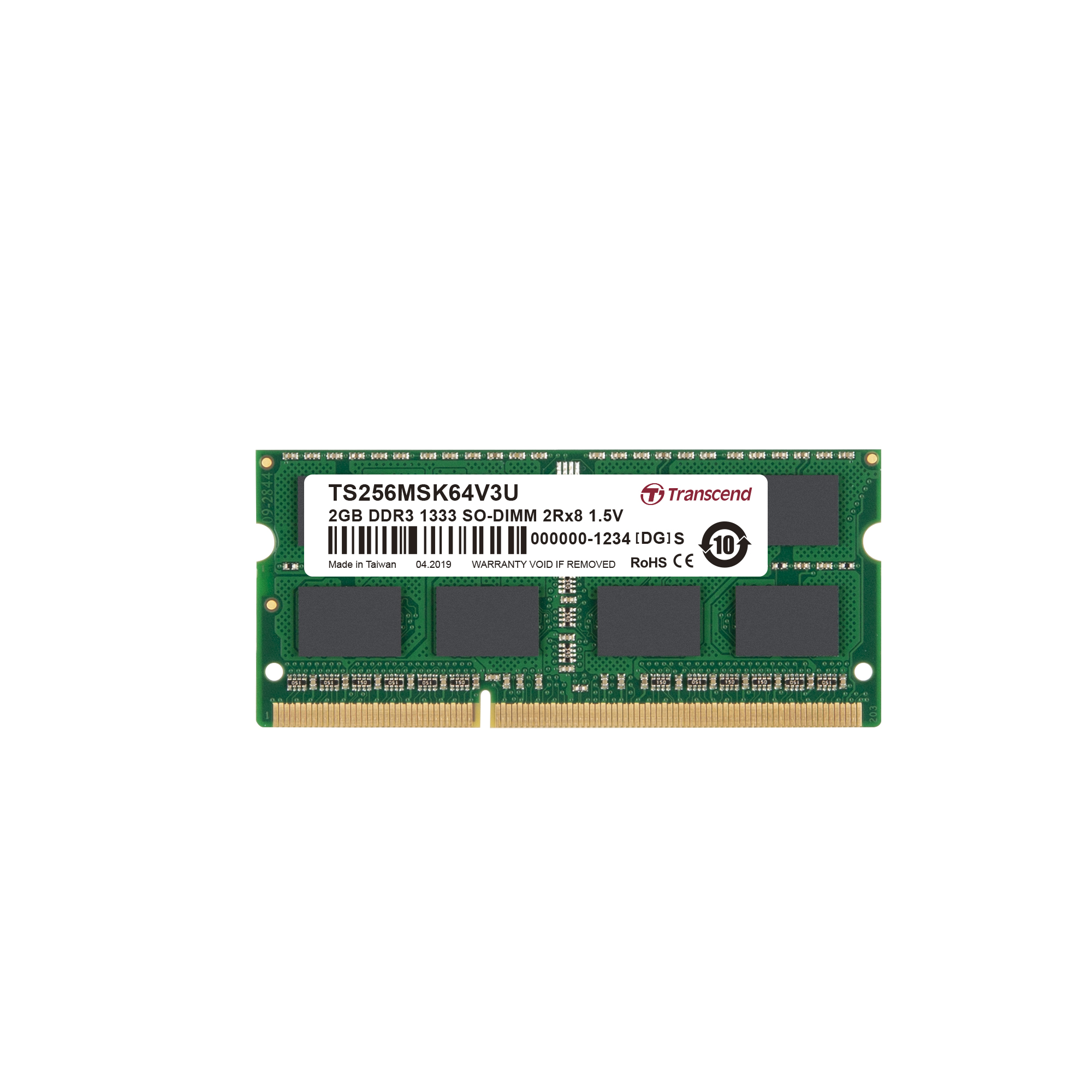 Transcend 16 GB DDR3 Desktop RAM 1333 Mbit/s, SODIMM, 1.5V
