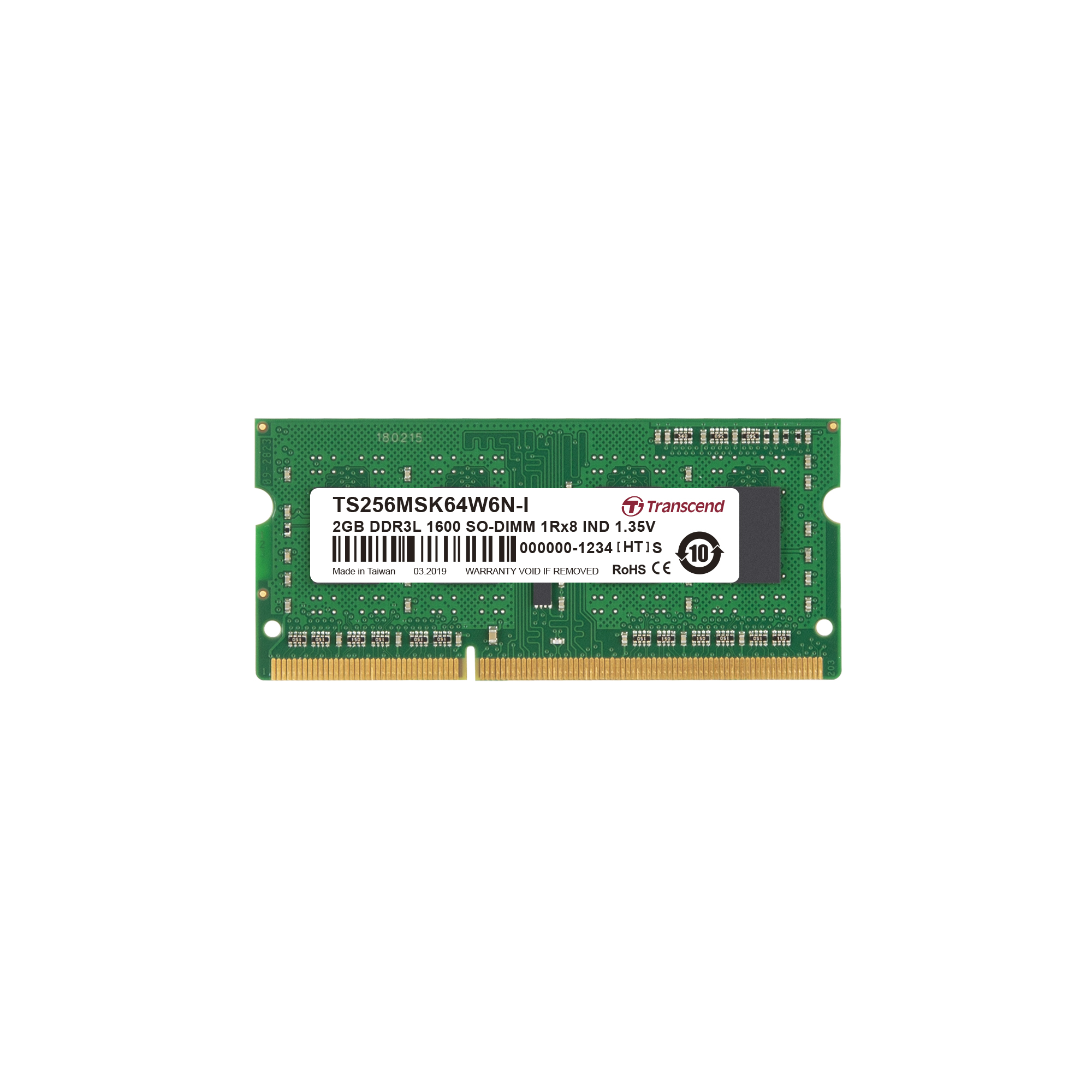 Transcend 16 GB DDR3L RAM 1600 Mbit/s, SODIMM, 1.35V