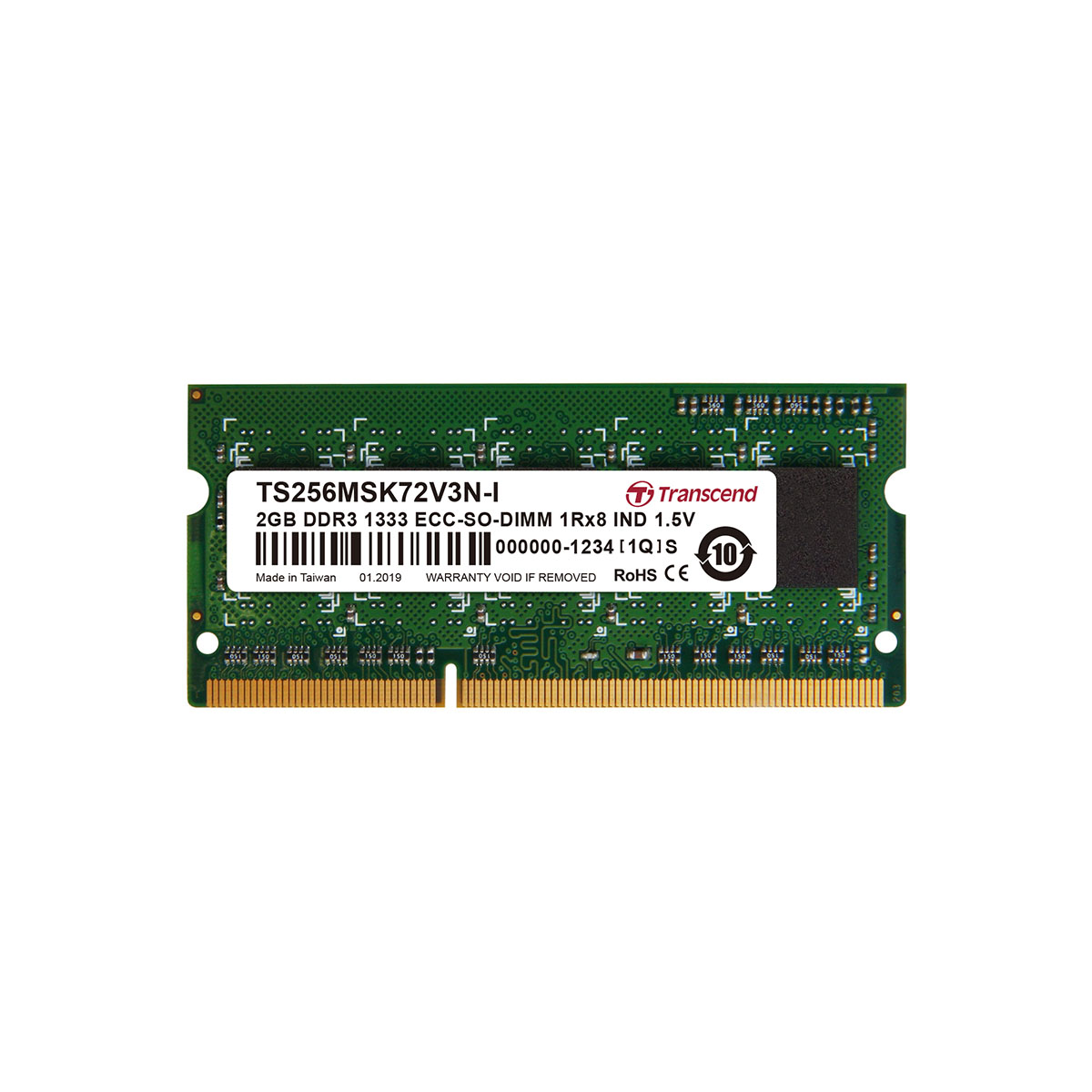 Transcend 2 GB DDR3 Desktop RAM 1333 Mbit/s, SODIMM, 1.5V