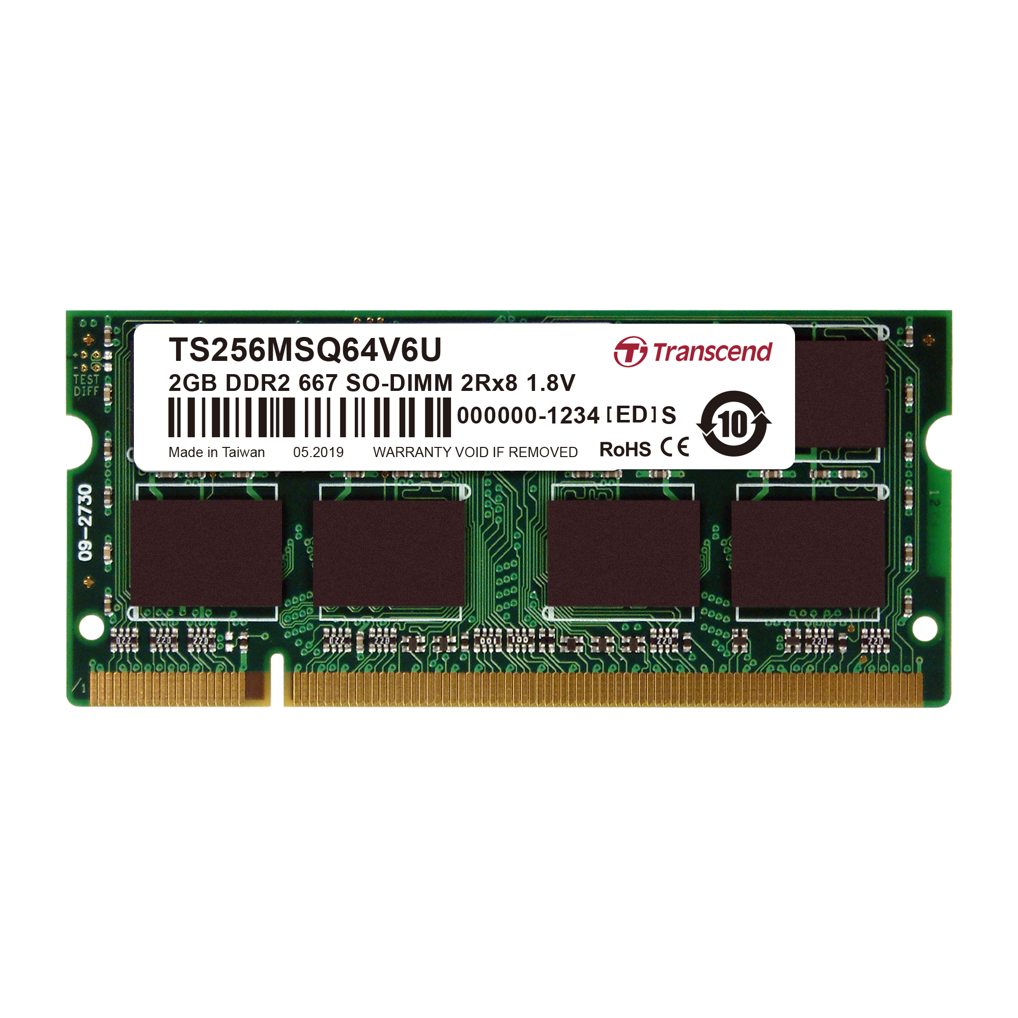 Transcend 4 GB DDR2 Desktop RAM 667 Mbit/s, SODIMM, 1.8V